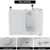 imageEmpava Walk In Tub for Seniors54quot x 30 Right Drain12 Air ampamp 13 Whirlpool Massage Jets Bathtubwith builtin Heater2 Safety Handrail1925quot Wide Right Outswing DoorSlipResistant FloorAcrylicWhite