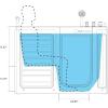imageEmpava WalkIn Tub Japanese Soaking Bath Right Outward Door Low Threshold SlipResistant Builtin Seat Fast Drain Handrails Easy Access for Seniors ampamp MobilityImpaired54quot