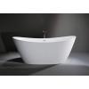 imageFreestanding Bathtub Acrylic Soaking SPA Modern Stand Alone Bathtubs in White 67 Inch