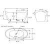 imageFreestanding Bathtub Acrylic Soaking SPA Modern Stand Alone Bathtubs in White 67 Inch