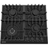 imageEmpava 24quot Gas Cooktop with 4 Italy Sabaf Sealed Burners NGLPG Convertible Tempered Glass in Black Model 2020 24 Inch24 Inch