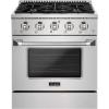 imageEmpava 30 Inch Professional Gas Range with 4 Burners 42 Cu Ft Oven Capacity True Convection Freestanding ampamp SlideIn Stainless Steel