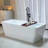 imageEmpava 67quot Bathtub Acrylic SPA Tub by Empava  Back to Wall Bathtubs with Custom Contemporary Design White