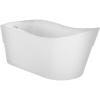 imageEmpava 67quot Luxury Modern Bathroom Freestanding White Color Acrylic Bathtub Soaking SPA Tub With Drain and Overflow67 InStreamline1527