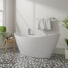 imageEmpava 69quot Freestanding Bathtub Luxury Acrylic Soaking Tub Modern StandAlone Design Glossy White  cUPC CertifiedFT518