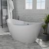 imageEmpava Freestanding Bathtub59 in Soaking TubLuxury Acrylic Stand Alone Tub Included Overflow and Drain for Bathroom Glossy WhitecUPC Certified