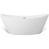 imageEmpava Luxury 67 inch Acrylic Freestanding Bathtub Contemporary Soaking Tub with Overflow and Drain White BT518