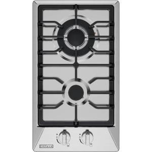 imageEmpava 12 in Gas Stove Cooktop 2 Italy Sabaf Sealed Burners NGLPG Convertible in Stainless Steel 12x21 Inch12 Inch