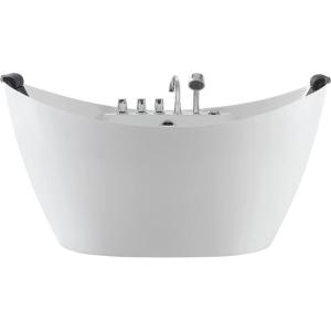 imageEmpava 2 Person Corner Whirlpool Bathtub with 10 Jets Jetted Tub with Light and Heater Hydro Massage Tub with Chromatherapy ETL Certified59AIS11