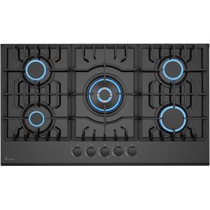 imageEmpava 30 Inch Gas Cooktop with 5 World Class Made in Italy SABAF Burners LPGNG Convertible Ideal RV Top Stoves for Kitchen Stainless Steel36 Inch