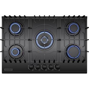 imageEmpava 30Inch Gas Stove Cooktop 5 Italy SABAF Sealed Burner NGLPG Convertible in Stainless Steel GC3830 Inch