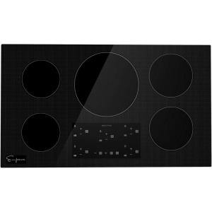 imageEmpava 36 Inch Electric Stove Induction Cooktop with 5 Power Boost Burners Smooth Surface Vitro Ceramic Glass in Black 240VIDC36