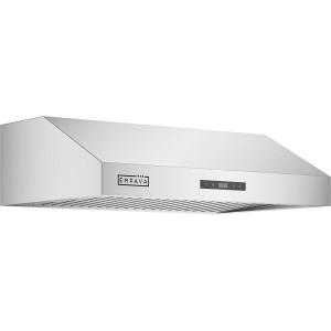 imageEmpava 36 Inch Under Cabinet Range Hood Ducted 3Speed Push Button Control Baffle Filters LED Lights Top or Rear Venting Stainless SteelDigital