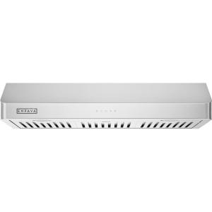 imageEmpava 36 Inch Under Cabinet Range Hood Ducted 3Speed Push Button Control Baffle Filters LED Lights Top or Rear Venting Stainless SteelPush Button