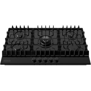imageEmpava 36quot Gas Stove Cooktop NGLPG Convertible with 5 Italy Sabaf Sealed Burners in Black Tempered Glass 36 Inch36 Inch