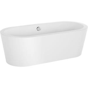 imageEmpava 67quot Luxury Modern Bathroom Freestanding White Color Acrylic Bathtub Soaking SPA Tub With Drain and Overflow59 InOval1505