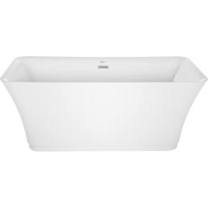 imageEmpava 67quot Luxury Modern Bathroom Freestanding White Color Acrylic Bathtub Soaking SPA Tub With Drain and Overflow59 InRectangular1511