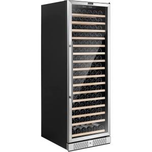 imageEmpava Cooler Refrigerator 171 Bottles Single Zone Built in or Freestanding Compressor Fridge Chiller Wine Cellar 24 Inch Stainless Steel