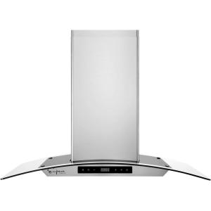 imageEmpava DuctedDuctless WallMount Range Hood 30 Inch 400 CFM 3Speed Push Button Control LED Lights Baffle Filters Plugin Stainless SteelRH09