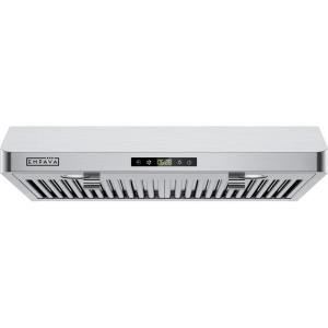 imageEmpava DuctlessDucted Range Hood Under Cabinet 30 Inch Touch Control Timer ampamp Clock Setting 300 CFM 3Speeds Plug in Stainless Steel30 Inch