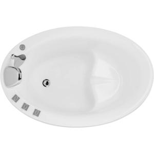 imageEmpava EMPVFT1518 67quot Acrylic Freestanding Bathtub48 Inch