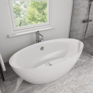 imageEmpava EMPVFT1518 67quot Acrylic Freestanding Bathtub71 Inch