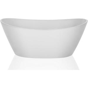 imageFreestanding Bathtub Acrylic Soaking SPA Modern Stand Alone Bathtubs in White 67 Inch