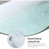 image59 in Acrylic Freestanding Bath Tub Hydromassage Gracefully Oval Shaped 7 Water Jets Soaking SPA SingleEnded Massage Bathtubs with Black Pillow  White