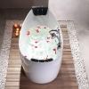 image59 in Acrylic Freestanding Bath Tub Hydromassage Gracefully Oval Shaped 8 Water Jets Soaking SPA DoubleEnded Massage Bathtubs with 2 Black Pillows  White