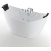 image59 in Acrylic Freestanding Bath Tub Hydromassage Gracefully Oval Shaped 8 Water Jets Soaking SPA DoubleEnded Massage Bathtubs with 2 Black Pillows  White