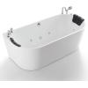 image59 in Acrylic Freestanding Bath Tub Hydromassage Gracefully Oval Shaped 8 Water Jets Soaking SPA DoubleEnded Massage Bathtubs with Two Black Pillow  White