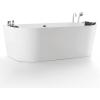 image59 in Acrylic Freestanding Bath Tub Hydromassage Gracefully Oval Shaped 8 Water Jets Soaking SPA DoubleEnded Massage Bathtubs with Two Black Pillow  White