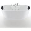 image67 in Acrylic Freestanding Bath Tub Hydromassage Gracefully Oval Shaped 8 Water Jets Soaking SPA DoubleEnded Massage Bathtubs with 2 Pillows  White