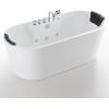 image67 in Acrylic Freestanding Bath Tub Hydromassage Gracefully Oval Shaped 8 Water Jets Soaking SPA DoubleEnded Massage Bathtubs with 2 Pillows  White