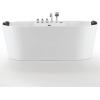 image67 in Acrylic Freestanding Bath Tub Hydromassage Gracefully Oval Shaped 8 Water Jets Soaking SPA DoubleEnded Massage Bathtubs with 2 Pillows  White