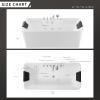image67 in Acrylic Freestanding Bath Tub Hydromassage Gracefully Rectangle Shaped 8 Water Jets Soaking SPA DoubleEnded Massage Bathtubs with Two Black Pillows