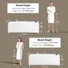 image67Inch Jetted Bathtub with Healing ChromotherapyJetted Tub with HeaterComforting Hydro Massage Tub with Waterfall Joy