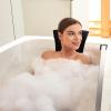 image67quot Whirlpool Hydro Massage Tub with Chromatherapy Hydrotherapy Jetted Bathtub with Glass Panel Acrylic Spa Tub with Center Drain White