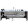 imageEmpava 2 Person Whirlpool Bathtub71 Whirlpool Tubs with 16 JetsJetted bathtubAcrylic SPA Bath Tub2 Person Hydro Massage Bathtub with Right Drain3Side ApronWhite71 Inch