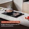imageEmpava 36 Inch Electric Induction Cooktop 5 Burners Flat Glass Top Stove with Bridge Function Timer Pause Child Lock Booster Slider Level Control Shutdown Auto Pan Detection Black30 Inch
