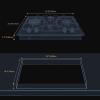 imageEmpava 36quot Stainless Steel 5 Italy Sabaf Burners Stove Top Gas Cooktop EMPV36GC88124 Inch