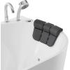 imageEmpava 59 in Acrylic Freestanding Tub Hydromassage Gracefully Oval Shaped Whirlpool 8 Water Jets Soaking SPA DoubleEnded Massage Bathtub with Two Black Pillow67inch