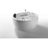 imageEmpava 59 in Right Drain Acrylic Round Freestanding Whirlpool Bathtub in White
