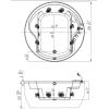 imageEmpava 59 in Right Drain Acrylic Round Freestanding Whirlpool Bathtub in White