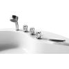 imageEmpava 59 in Right Drain Acrylic Round Freestanding Whirlpool Bathtub in White