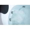 imageEmpava 59 in Right Drain Acrylic Round Freestanding Whirlpool Bathtub in White