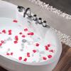 imageEmpava 59quot Freestanding Whirlpool Bathtub  560W Stand Alone Jetted Tub with 7 Hydromassage NozzlesLarge Recline Angle Boat Shape AcrylicETL Certified