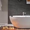 imageEmpava 59quot Freestanding Whirlpool Bathtub  560W Stand Alone Jetted Tub with 7 Hydromassage NozzlesLarge Recline Angle Boat Shape AcrylicETL Certified