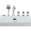 imageEmpava 59quot Freestanding Whirlpool Bathtub Oval with 7 Hydromassage Adjustable Water Jets Luxury Acrylic Massage SPA Soaking Bath Tub in White Single Ended