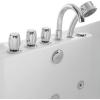 imageEmpava 59quot Freestanding Whirlpool Bathtub with Hydromassage Adjustable Water Jets Luxury Acrylic Massage SPA Soaking Bath Tub in White Double Ended59AIS11